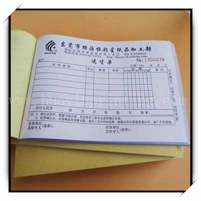 China Factory Custom Printed Receipt Books