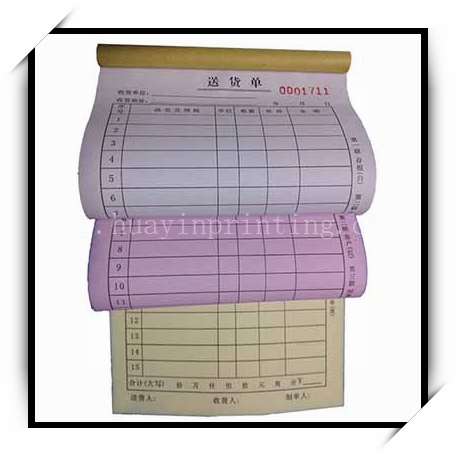 China Factory Custom Carbon Copy Invoice Forms