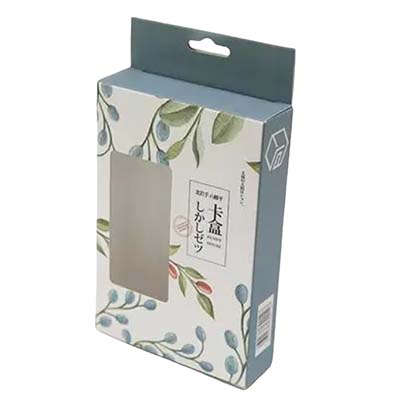 custom 2 tuck end paper box with hanger