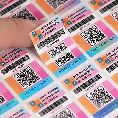 custom QR code sticker