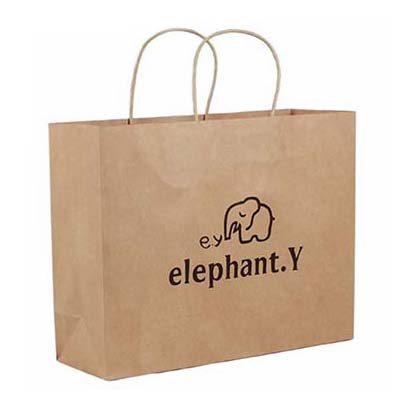 custom brown craft paper bag