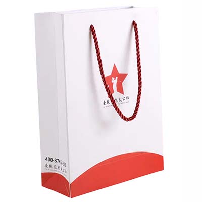 custom white card paper bag china