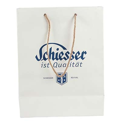 custom white card paper bag