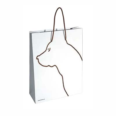 custom white cardboard paper bag printing
