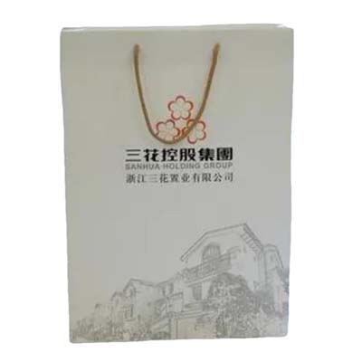custom white cardboard paper bag
