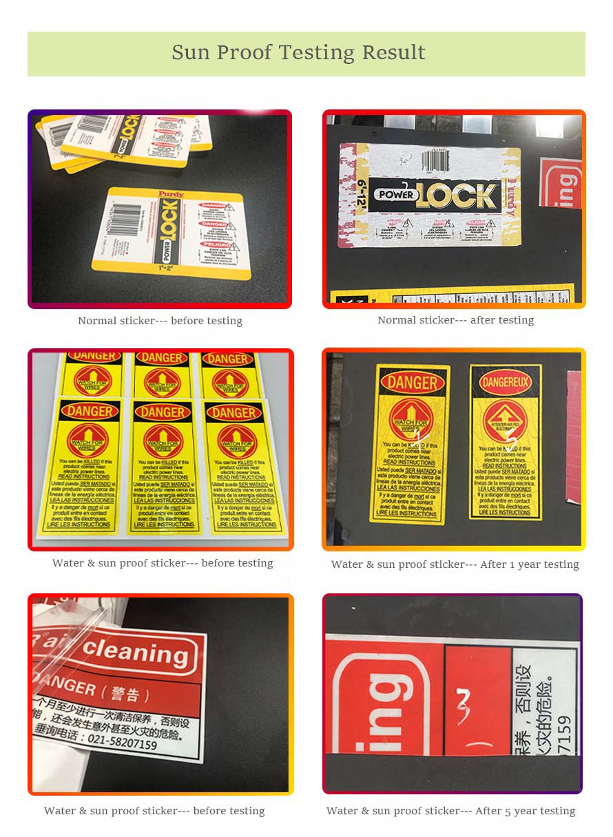 custom water & sun-proof stickers weather-resistant stickers
